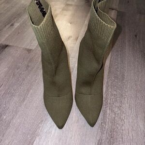 Boohoo Olive Heeled Boots